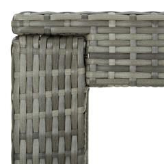 vidaXL 7 Piece Outdoor Set with Cushions Poly Rattan Grey (100 cm)