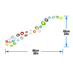 StickieArt Colorful Pebble Trail Wall Sticker (50 x 70 cm)