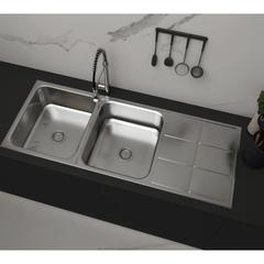 Milano Stainless Steel Kitchen Sink, Bl-894 (116 x 50 x 20 cm)