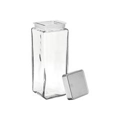 Anchor Hocking Stackable Jar with Brushed Aluminum Lid (2 Quart)