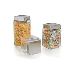Anchor Hocking Stackable Jar with Brushed Aluminum Lid (2 Quart)