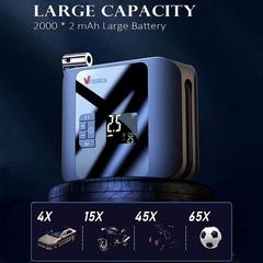 VTools Portable Smart Air Compressor W/Dual Mode Power Supply, VT1300 (12 V)