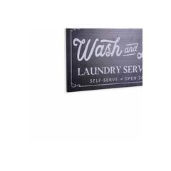 Pan Emirates Wash & Dry Laundry Wall Sign (25 x 50 cm, Black)