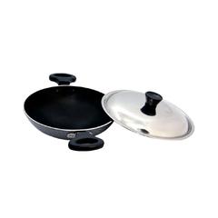 Royalford Non-Stick Aluminium Appam Pan W/Lid (22 cm)