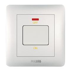 Milano 20A Dp Switch W/Neon Wh Ps (3 x 3 cm)