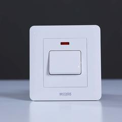 Milano 20A Dp Switch W/Neon Wh Ps (3 x 3 cm)