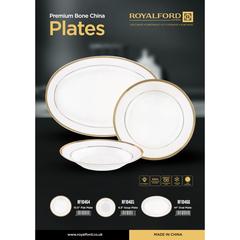 Royalford Premium Bone China Oval Plate (36 cm)