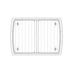 Cosmoplast Clear Plastic Underbed Storage Box W/Wheels & Lockable Lid (45 L, Transparent)