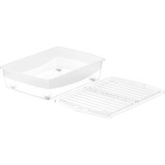 Cosmoplast Clear Plastic Underbed Storage Box W/Wheels & Lockable Lid (45 L, Transparent)