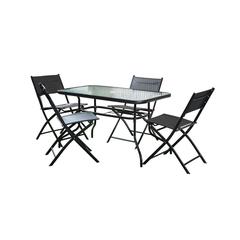 Vixen 4-Seater Metal & Fabric Garden Dining Set Pan Emirates