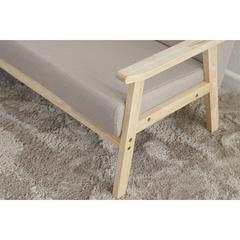 Parkence 3-Seater Fabric & Wood Sofa Pan Emirates