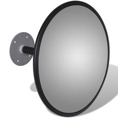 vidaXL Convex Traffic Mirror Acrylic Black 30 cm Indoor