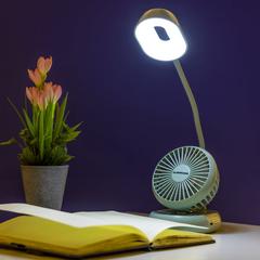 Olsenmark Rechargeable LED Desk Lamp W/Mini Fan, OMF1827