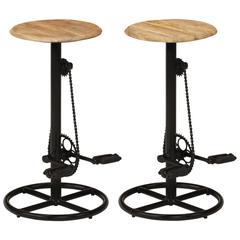 vidaXL High Chairs 2 pcs Solid Mango Wood