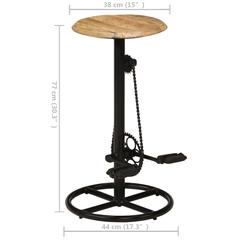 vidaXL High Chairs 2 pcs Solid Mango Wood
