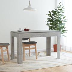 vidaXL Engineered Wood Dining Table (120 x 60 x 76 cm, Concrete Gray)