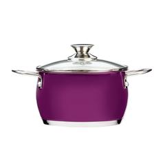 Bergner Saphiria Induction Stainless Steel Casserole W/Glass Lid (18 cm)