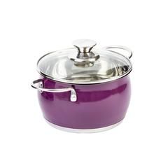 Bergner Saphiria Induction Stainless Steel Casserole W/Glass Lid (18 cm)