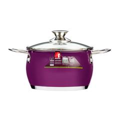 Bergner Saphiria Induction Stainless Steel Casserole W/Glass Lid (18 cm)