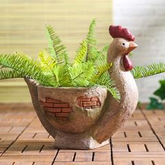 Danube Home Polyresin Chicken Planter W/Brick Effect (38 x 24 x 36 cm)