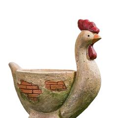 Danube Home Polyresin Chicken Planter W/Brick Effect (38 x 24 x 36 cm)