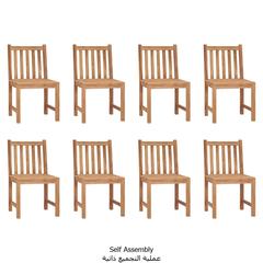 vidaXL Garden Chairs 8 pcs Solid Teak Wood