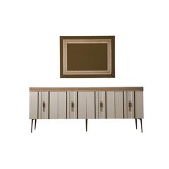 Pan Emirates Veronica Panel Board & Metal 4-Door Sideboard W/Mirror (209 x 46 x 84 cm)