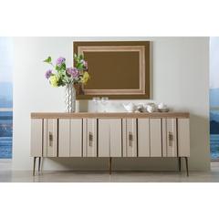 Pan Emirates Veronica Panel Board & Metal 4-Door Sideboard W/Mirror (209 x 46 x 84 cm)