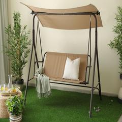 Buy Aristotle 2 Seater Metal Fabric Garden Hanging Swing Pan