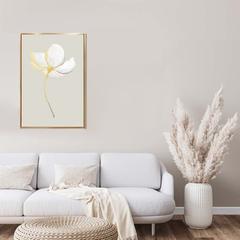 Gallery Framed Wall Art (62 x 92 x 3.5 cm, White Flowers W/Golden Edge, 1 Pc.)
