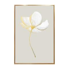Gallery Framed Wall Art (62 x 92 x 3.5 cm, White Flowers W/Golden Edge, 1 Pc.)