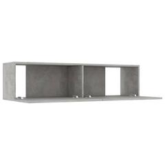 vidaXL Chipboard Wall-Mounted TV Cabinet (120 x 30 x 30 cm, Concrete Grey)