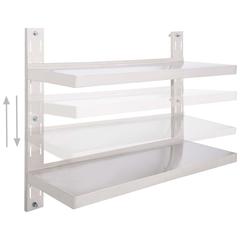 vidaXL 2-Tier Floating Wall Shelf Stainless Steel (100 x 30 cm)
