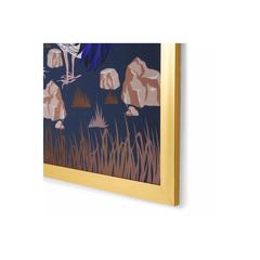 لوحة جدارية قماش كانفاس بطبعة عصفور حول الإمارات (80 × 60 سم ، أخضر)