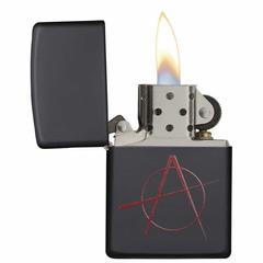 Zippo Anarchy Windproof Lighter, 20842 218 (Black Matte)