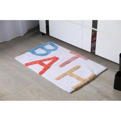 دواسة حمام قطنية تايبو حول الإمارات (50 × 80 سم ، أبيض)