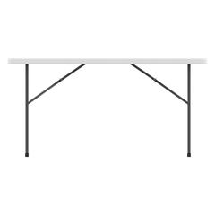 Cosmoplast Plastic Folding Picnic Table W/Steel Legs (White, 152 x 72 x 74 cm)