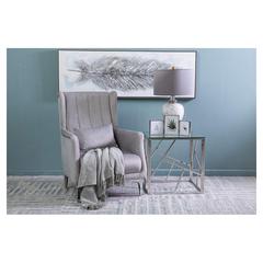 Emperor Single-Seater Velvet Fabric & Metal Sofa Pan Emirates