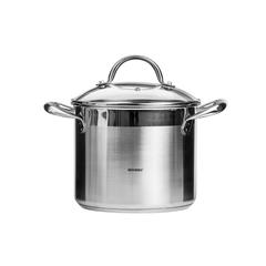 Bergner Gourmet Induction Stainless Steel Stockpot W/Glass Lid (20 cm)