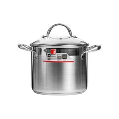 Bergner Gourmet Induction Stainless Steel Stockpot W/Glass Lid (20 cm)