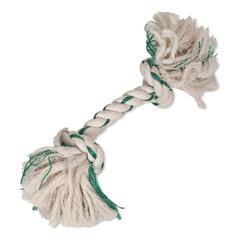 Booda Fresh N Floss 2 Knot Bone Rope Toy For Dogs Spearmint (Large)