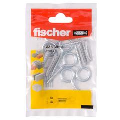 Fischer SX Nylon Expansion Plug (3 x 0.6 cm, Pack of 6)