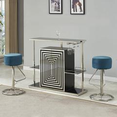 كرسي بار مرتفع من المعدن والقماش دانوب هوم رويس (45 × 45 × 77 سم)