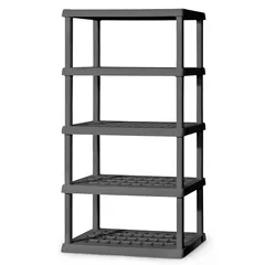 Sterilite 5-Shelf Storage Rack (91.4 x 45.7 x 191.1 cm, Black)