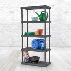 Sterilite 5-Shelf Storage Rack (91.4 x 45.7 x 191.1 cm, Black)