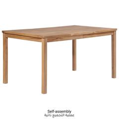 Solid Teak Wood Garden Table vidaXL (150 x 90 x 77 cm)