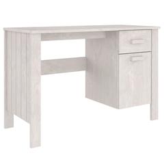 Solid white outlet desk