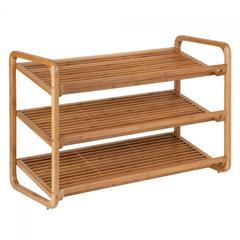 Honey-Can-Do 3-Tier Deluxe Bamboo Shoe Shelf (22.2 × 72.4 × 53.3 cm)