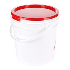 Ace Plastic Bucket (20 L, White/Red)