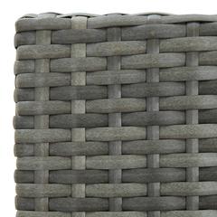 vidaXL Garden Stools with Cushions 2 pcs Grey Poly Rattan